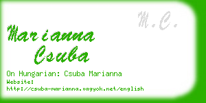 marianna csuba business card